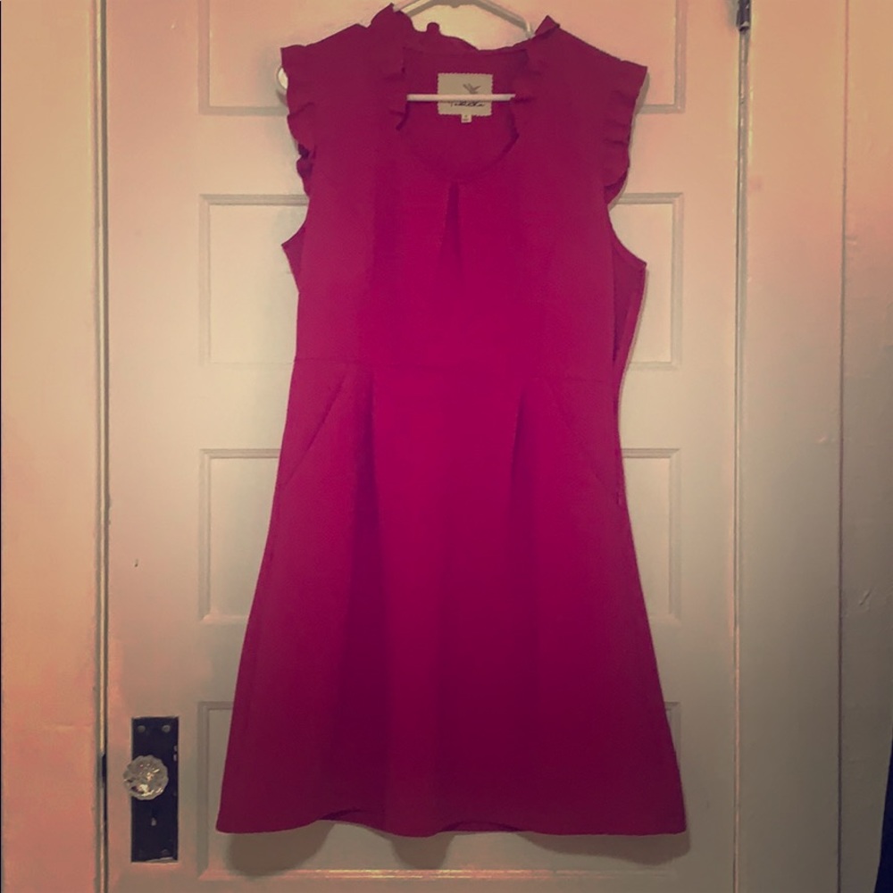 Pink Ruffled Work Dress